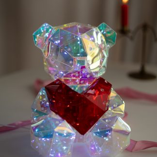 Голографічний 3D Нічник «Ведмедик з сердечком» від usb