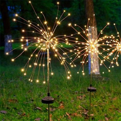 Садові ліхтарі "Феєрверк" (набір з 2 ліхтарів) на сонячній батареї - Зображення 14