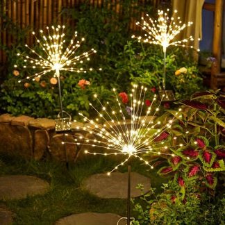Садові ліхтарі "Феєрверк" (набір з 2 ліхтарів) на сонячній батареї