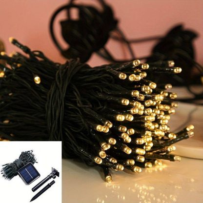 Вулична гірлянда на сонячній панелі 100 LED, 7 метрів - Зображення 5