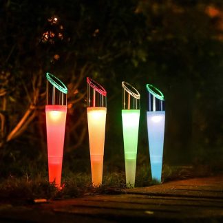 Садові ліхтарі "Олімпійські факели" (набір з 4 ліхтарів) на сонячній панелі