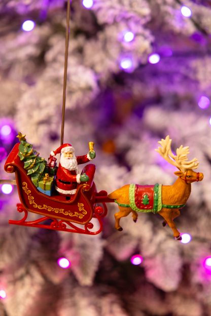 Верхівка на ялинку "Сяюча Зірка" з Сантою на санях та банером "Merry Christmas" - Зображення 14