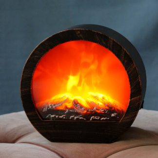 Ліхтар "Камін з імітацією живого вогню" овальної форми