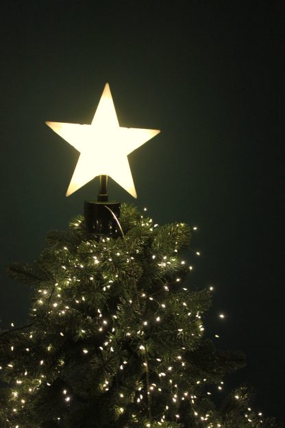 Верхівка на ялинку "Сяюча Зірка" з Сантою на санях та банером "Merry Christmas" - Зображення 10