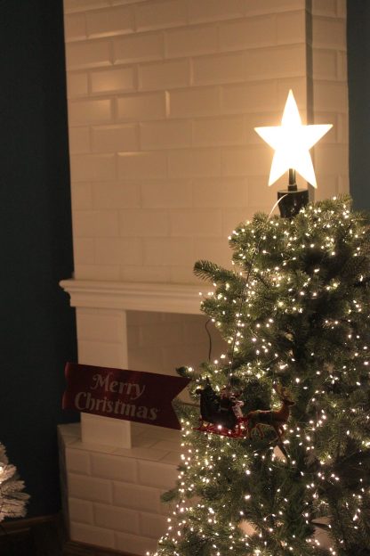 Верхівка на ялинку "Сяюча Зірка" з Сантою на санях та банером "Merry Christmas" - Зображення 12
