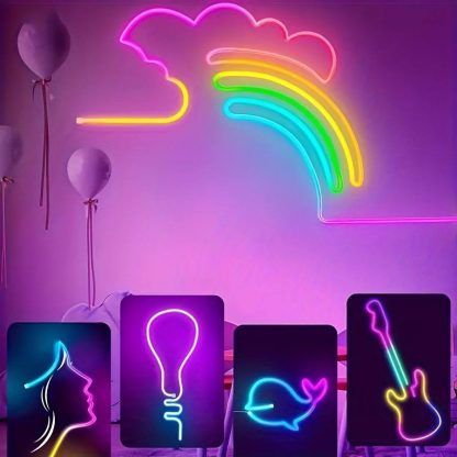 Гнучкий неон, RGB, 5 метрів + пульт та кріплення - Зображення 4