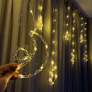 Гірлянда-штора "Місячна ніч з краплями роси" від юсб