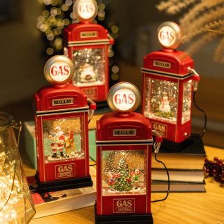 Чарівний ліхтар "Святкова паливна станція" новорічний світильник