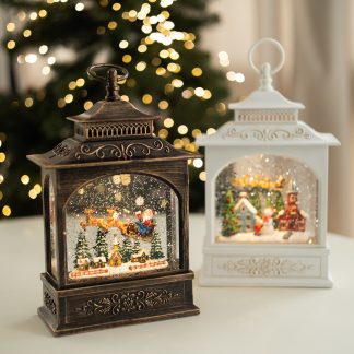 Чарівний ліхтар "Камін" 25 см. (великий) новорічний світильник