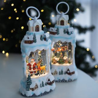 Чарівний ліхтар "Засніжений будиночок" новорічний світильник