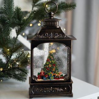 Чарівний ліхтар "Святкова ялинка" новорічний світильник