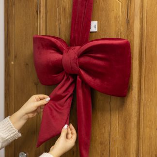 Бант на двері, двосторонній, оксамитовий, 45/22 см