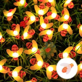 Вулична гірлянда "Бджілки" 5 м, від сонячної панелі